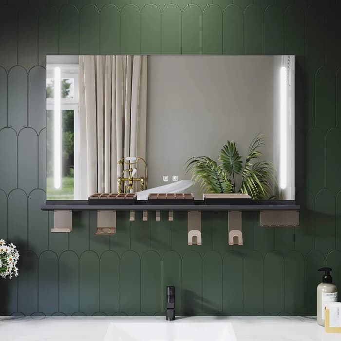Der sonni led spiegelschrank für ein aufgeräumtes und modernes Badezimmer
