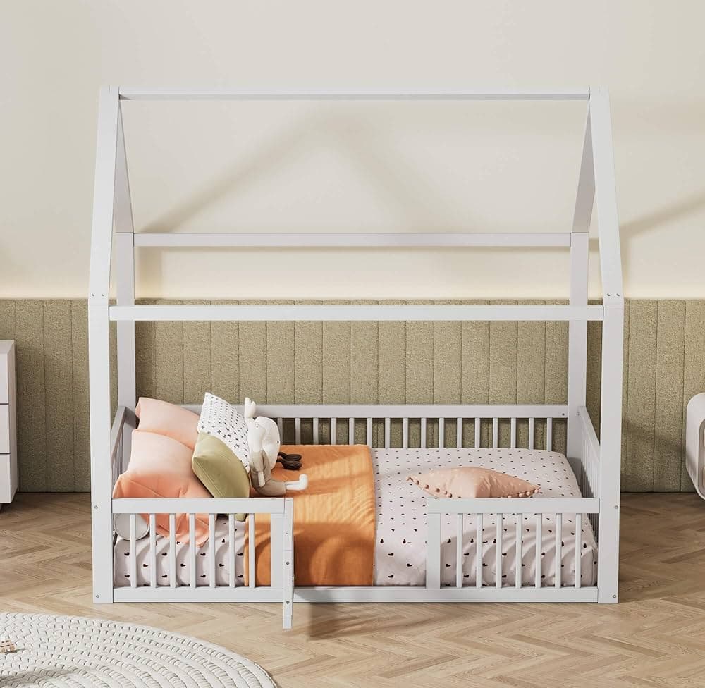 Bodenbett 120x200 von TiCAA – Perfekt für Geschwister