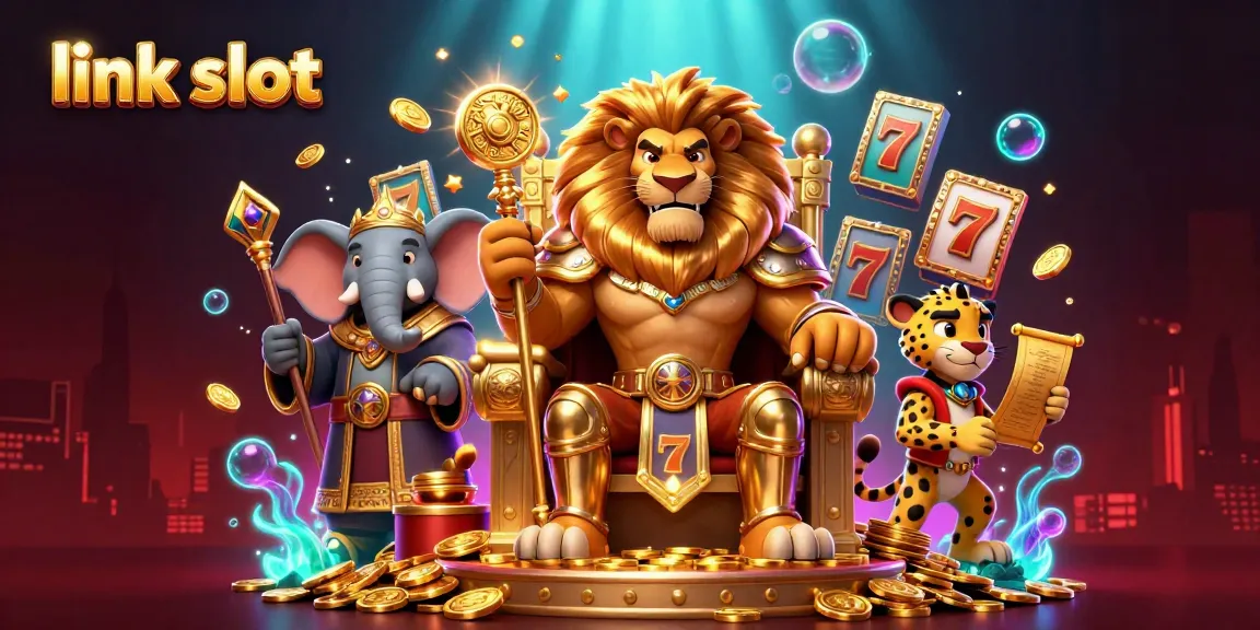 Experience the thrill of winning at link slot with vibrant casino characters and explosive game elements