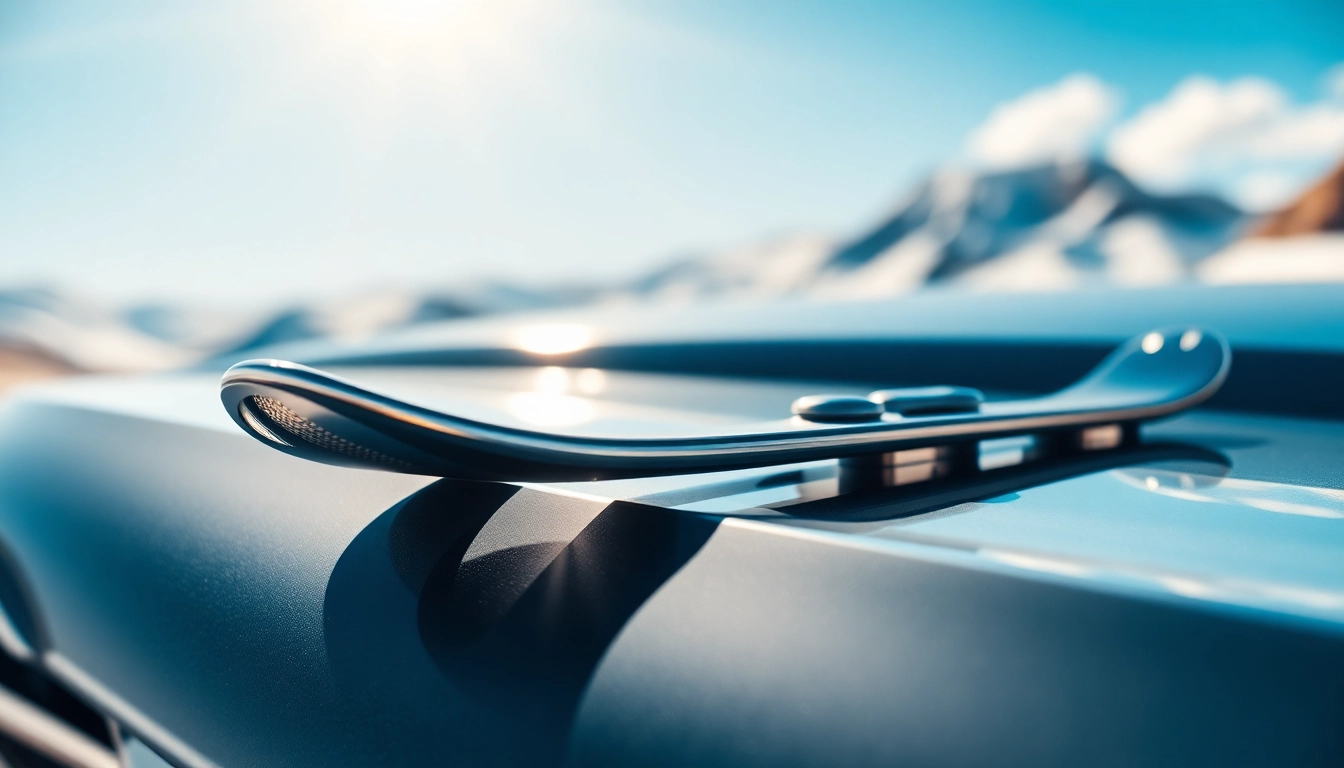 Auto Kufen auf glänzenden Fahrzeug, Detailaufnahme in natürlichem Licht.