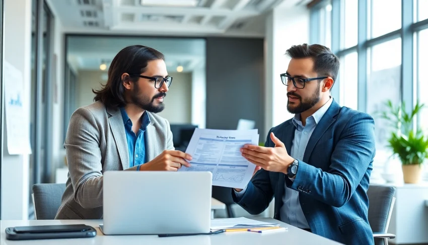 Headhunter IT berät Kunden in einem modernen Büro mit Fokus auf Technologie.