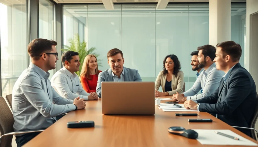 Headhunter Ingenieure bespricht Karrieremöglichkeiten in einem modernen Büro.