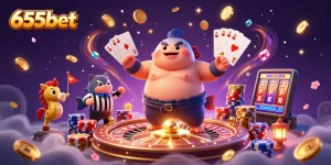 Engage in thrilling gaming experiences with 655bet's vibrant underwater casino scene.